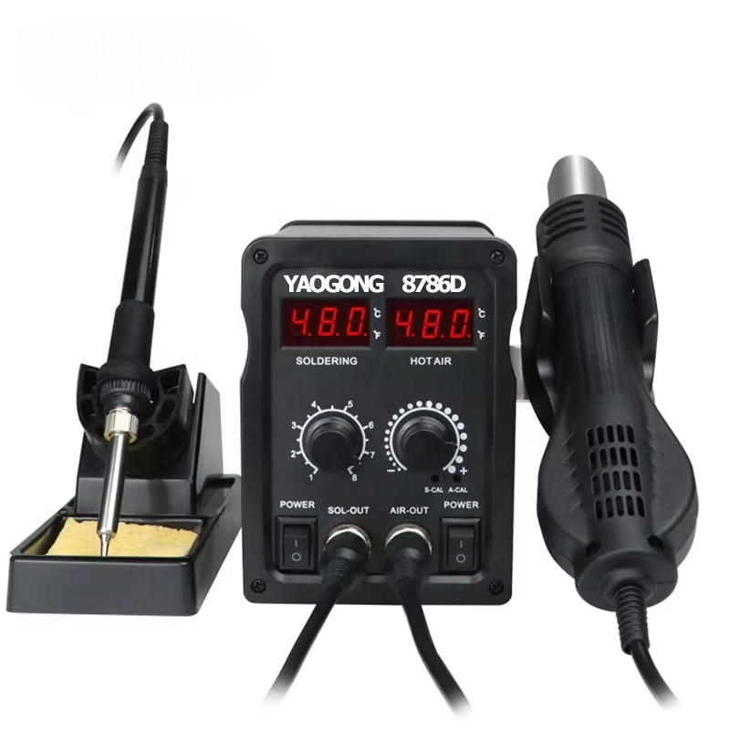 Smd Rework Station Hot Air Soldering 2 In 1 - YAOGONG 8786D 2 en 1 Station
