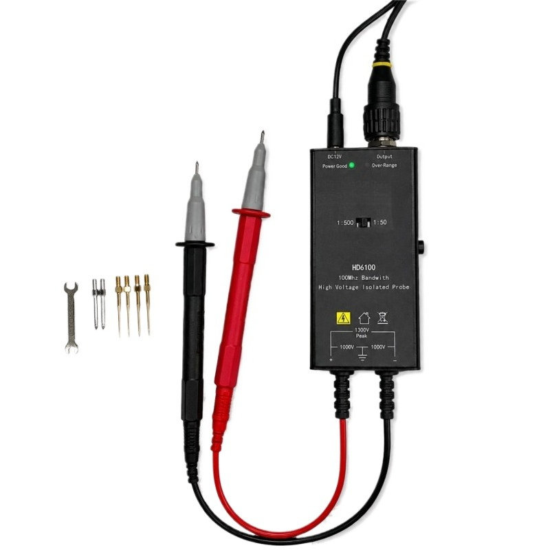 High Voltage Differential Probe 100Mhz 1300V - Pour sonde active, sonde différentielle isolée