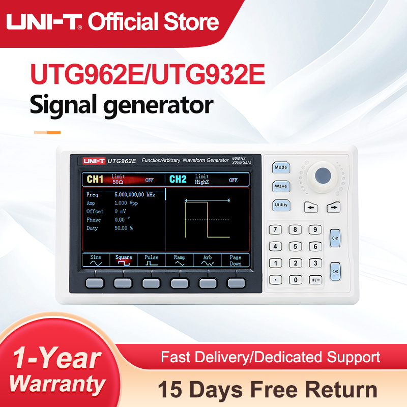 Dual Channel Arbitrary Waveform Function Generator 60Mhz - UNI-T UTG932E UTG962E fonction générateur de