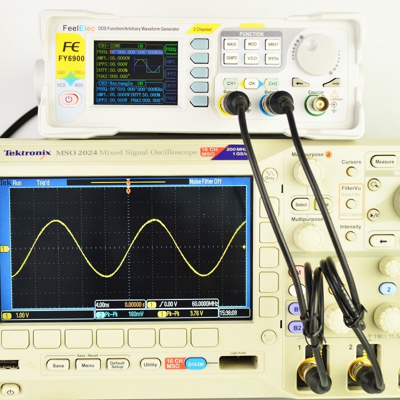 Feelelec FY6900 0-60MHz foncti - Dual Channel Arbitrary Waveform Function Generator 60Mhz avis et prix
